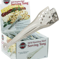 Norpro - Stainless Steel Serving Tong with Holes, Pack of 24 - 1971D