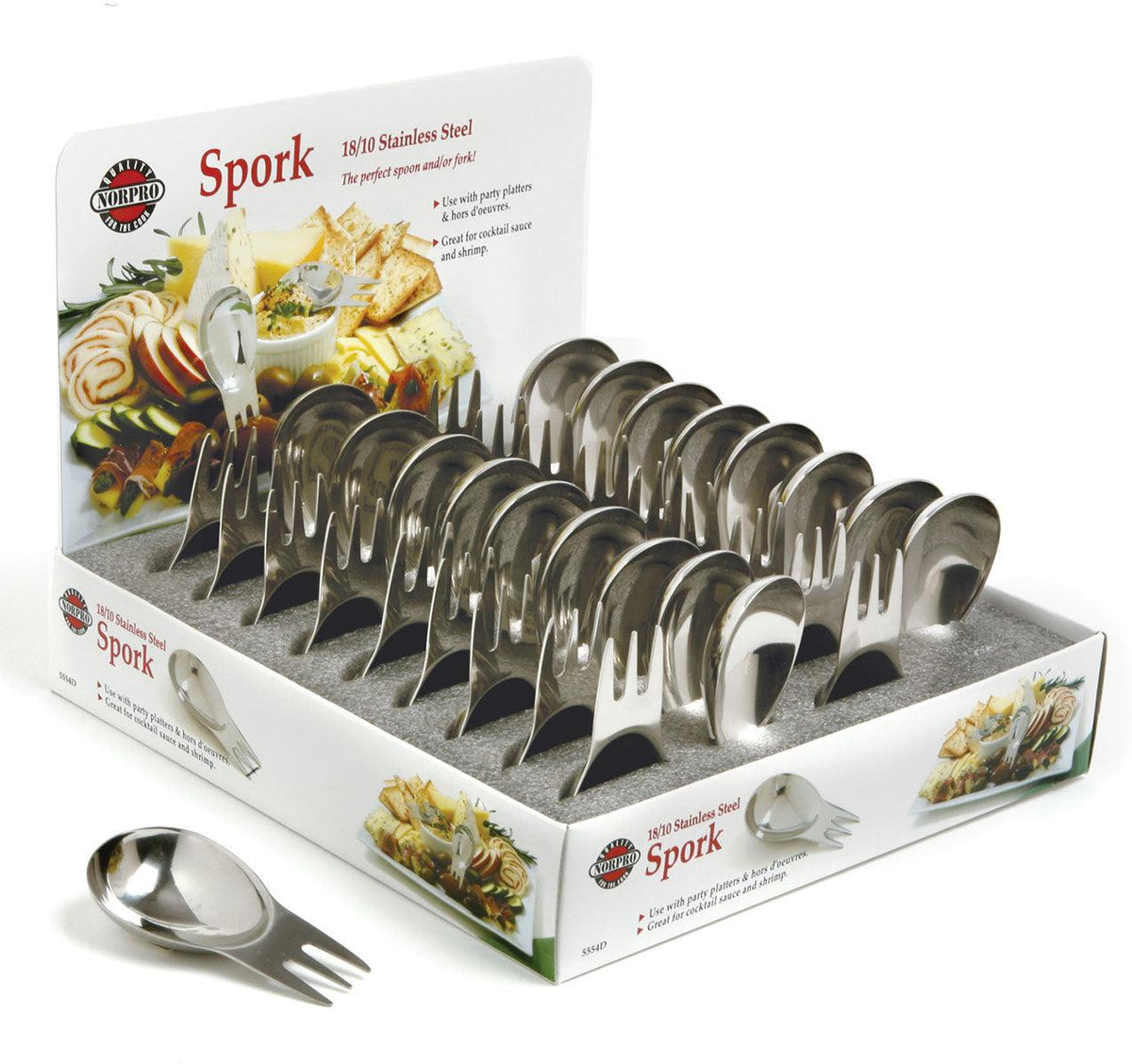 Norpro - Stainless Steel Spork, Pack of 36 - 5554D