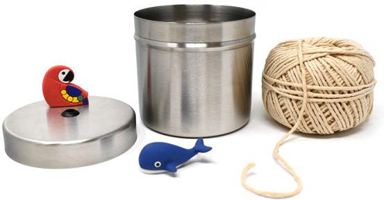 Norpro - Stainless Steel Twine Holder with Cotton Twine & 2 Blade Covers - 927