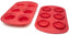 Norpro - Standard Size Silicone Collapsible Red Muffin/Cupcake Pans, Set of 2 - 3604