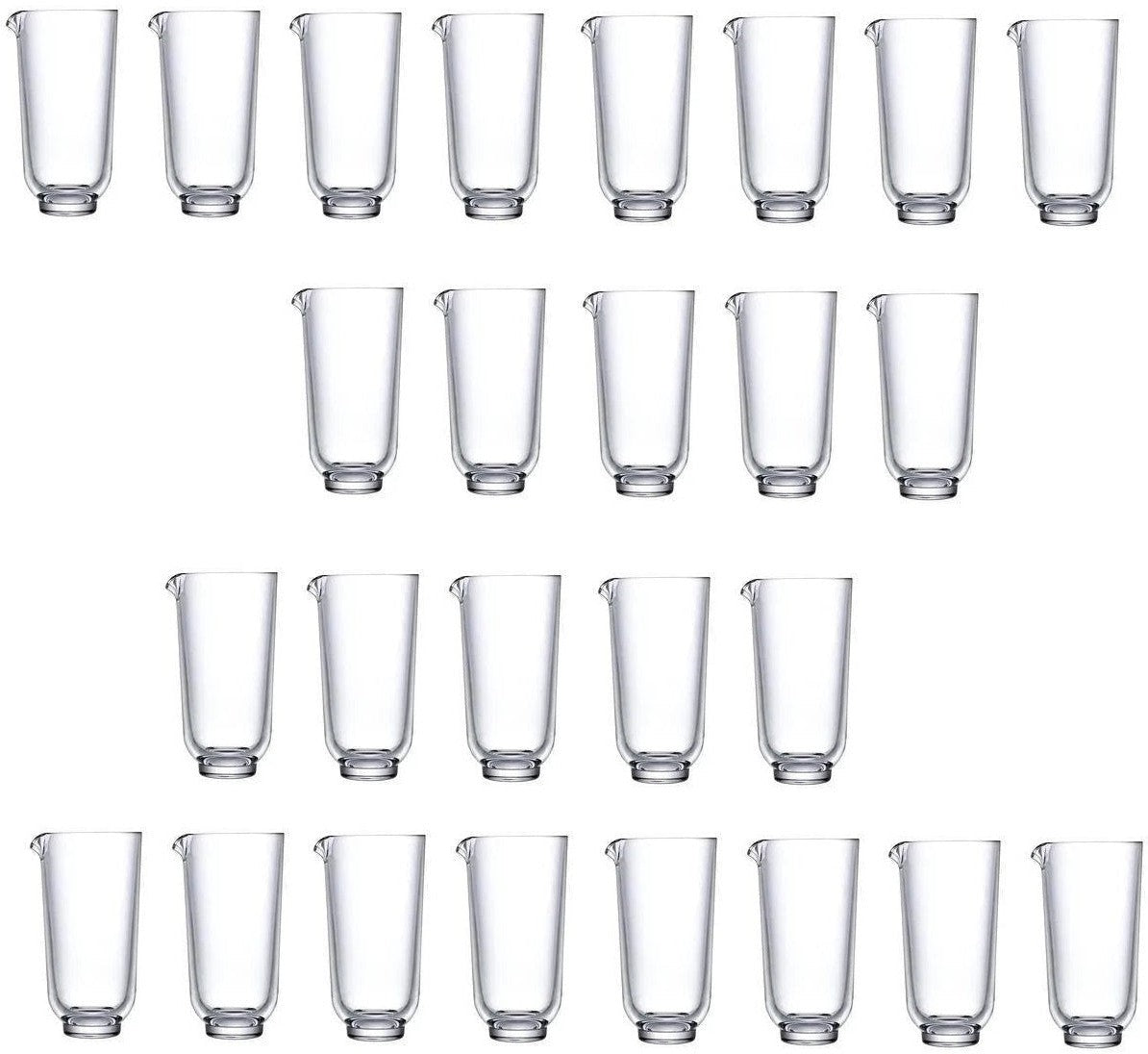 Nude - HEPBURN 22 Oz Verre A Melanger Glass, Pack of 16 - NG68279