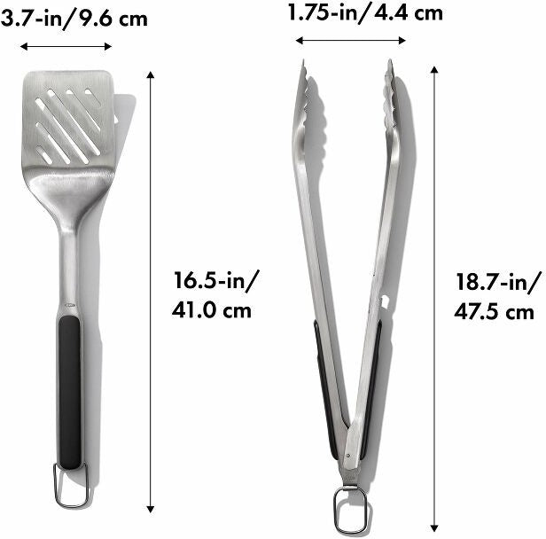 OXO - 1.6" x 7" x 18.55" Good Grips Grilling Turner and Tongs Set - 11320200