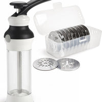 OXO - Cookie Press with 12 Decorative Discs & Storage Case - 1257580WH