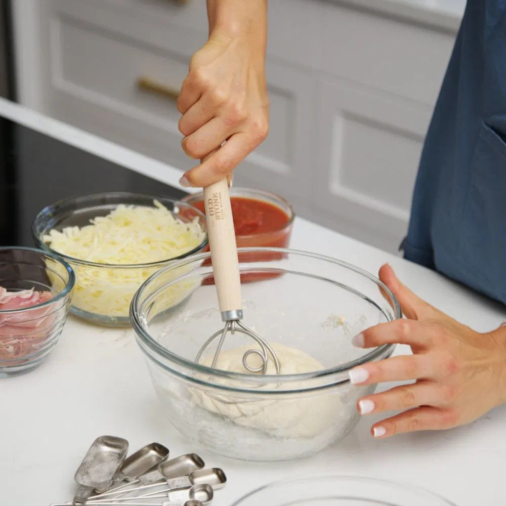 Old Stone Pizza Kitchen - 11.5" Dough Whisk with Beech Handle - DW115