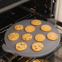 Old Stone Pizza Kitchen - 15" Grey Glazed Round Pizza Stone With Handle - GPS15H-G