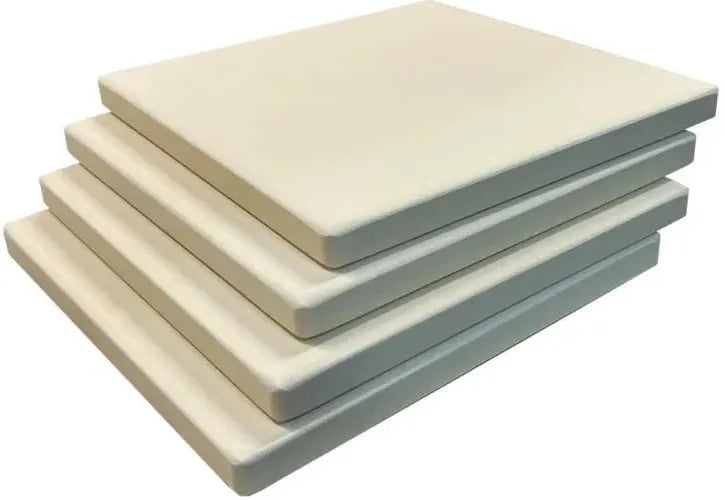 Old Stone Pizza Kitchen - Glazed Cordierite 7.5" 4 Pcs Beige Square Pizza Stone Set - KCH-08475