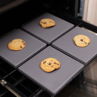 Old Stone Pizza Kitchen - Glazed Cordierite 7.5" 4 Pcs Grey Square Pizza Stone Set - GPS475-G