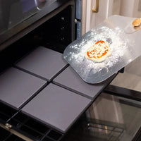 Old Stone Pizza Kitchen - Glazed Cordierite 7.5" 4 Pcs Grey Square Pizza Stone Set - GPS475-G