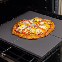 Old Stone Pizza Kitchen - Glazed Cordierite 7.5" 4 Pcs Grey Square Pizza Stone Set - GPS475-G