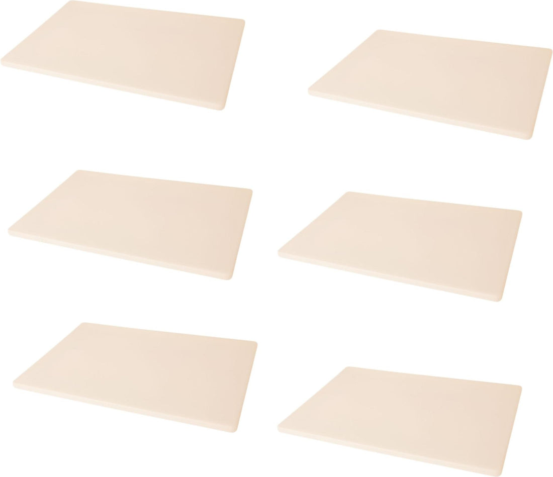 Omcan - 0.5" Beige Polyethylene Customised Cutting Board, Pack of 6 - 20361