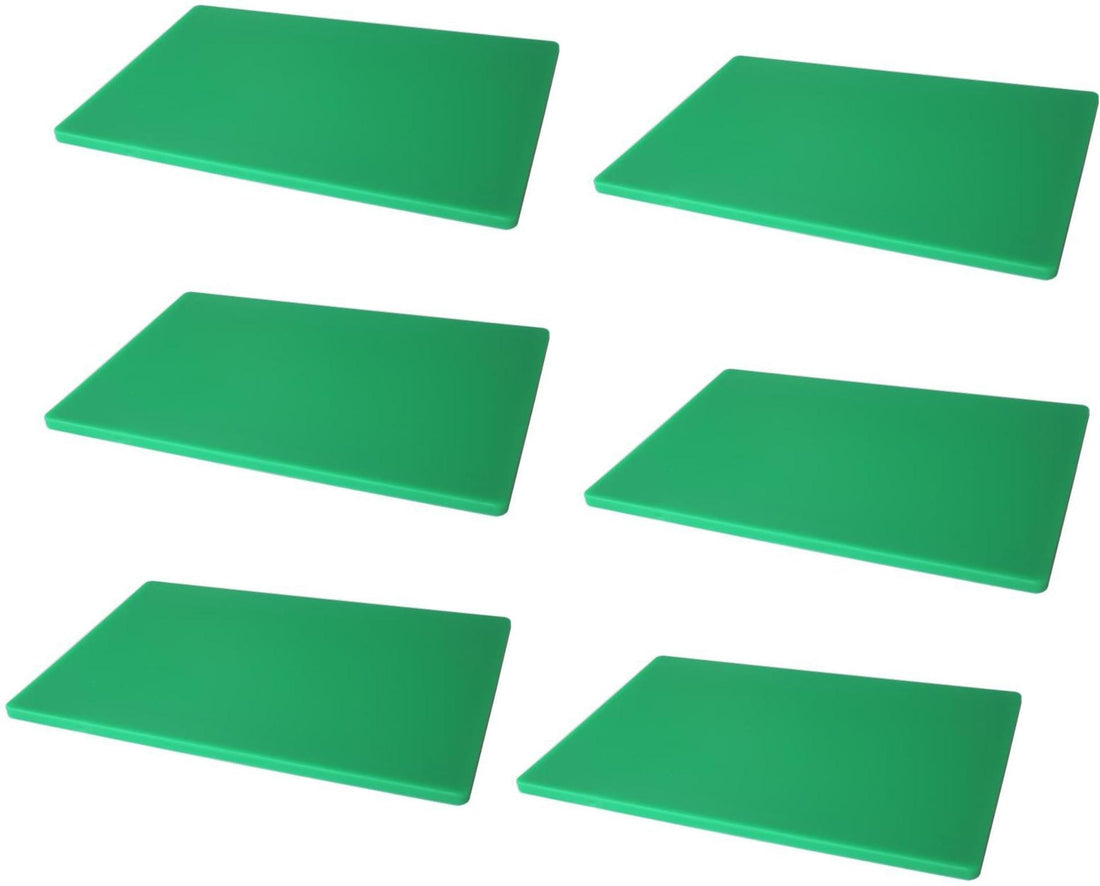 Omcan - 0.5" Green Polyethylene Customised Cutting Board, Pack of 6 - 20363