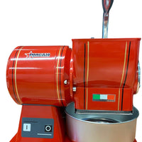 Omcan - 0.5 HP Red European Stainless Steel Retro Cheese Grater with Micro-Switch - 48109