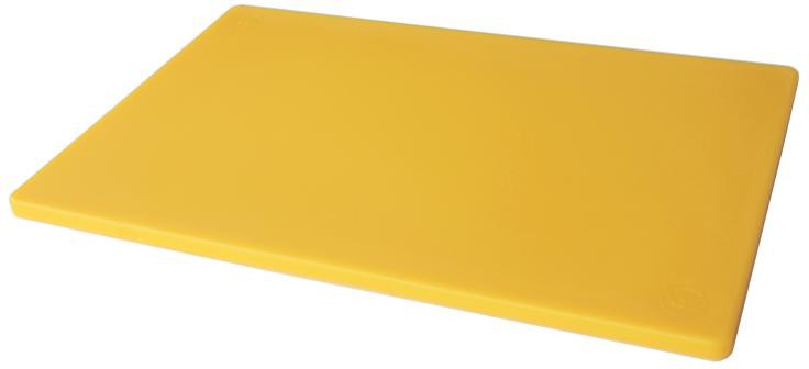 Omcan - 0.5" Yellow Polyethylene Customised Cutting Board, Pack of 10 - 20365
