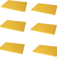 Omcan - 0.5" Yellow Polyethylene Customised Cutting Board, Pack of 6 - 20365