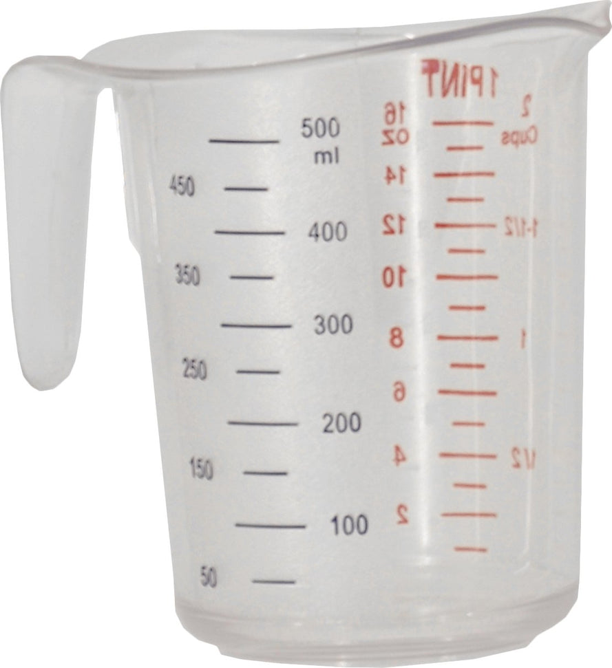 Omcan - 0.53 QT Clear Polycarbonate Measuring Cup (500 ml), Pack of 30 - 80571