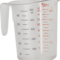 Omcan - 0.53 QT Clear Polycarbonate Measuring Cup (500 ml), Pack of 50 - 80571