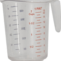 Omcan - 0.53 QT Clear Polycarbonate Measuring Cup (500 ml), Pack of 50 - 80571
