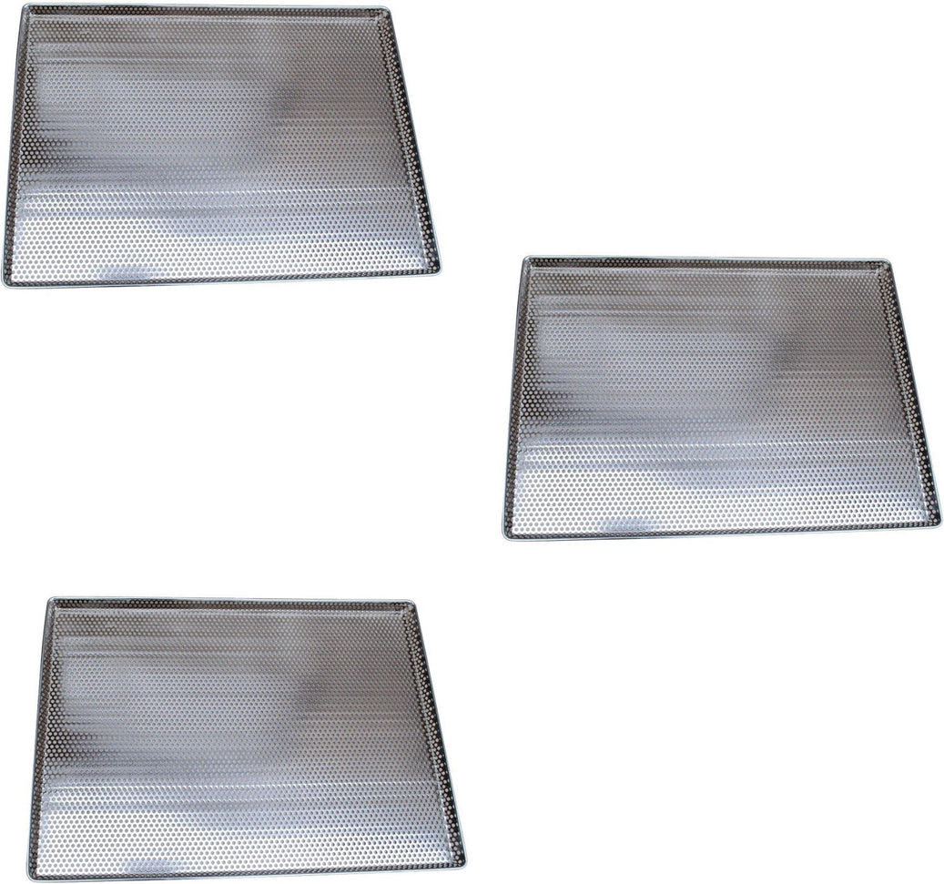 Omcan - 0.8 mm Thickness Perforated Stainless Steel Tray, Pack of 3 - 44577