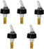 Omcan - 1 1/2 Oz Clear Spout With Yellow Tail Measured Liquor Pourer with Collar, Pack of 48 - 80884