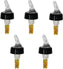 Omcan - 1 1/2 Oz Clear Spout With Yellow Tail Measured Liquor Pourer with Collar, Pack of 5 - 80884