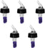 Omcan - 1 1/8 Oz Clear Spout With Purple Tail Measured Liquor Pourer with Collar, Pack of 48 - 80882