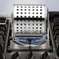 Omcan - 1 Kg Stainless Steel Chestnut Roaster With Portable Battery Operated Motor - 47315