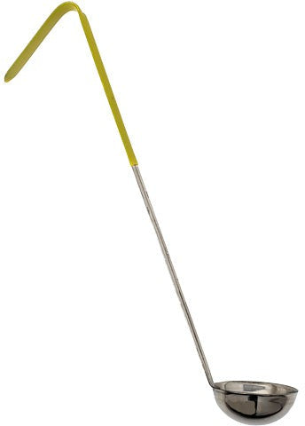 Omcan - 1 Oz One-Piece Stainless Steel Ladle with Yellow Handle, Pack of 36 - 80761