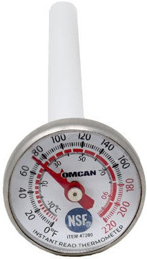 Omcan - 1" Pocket Test Thermometer Built-In Clip On The Protective Sleeve, Pack of 30 - 47200