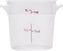Omcan - 1 QT Translucent Polypropylene Round Food Storage Container, Pack of 35  - 80229