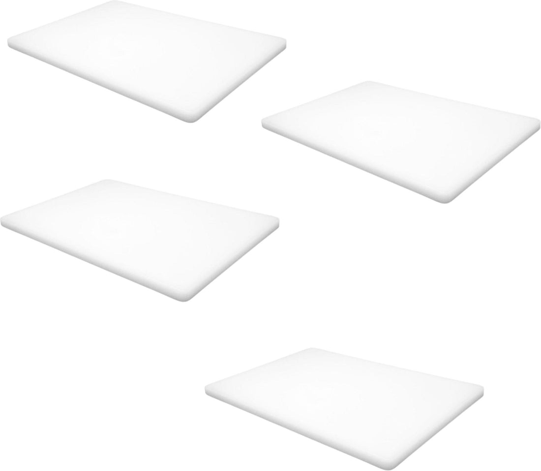 Omcan - 1" White Polyethylene Customised Cutting Board, Pack of 4 - 10544