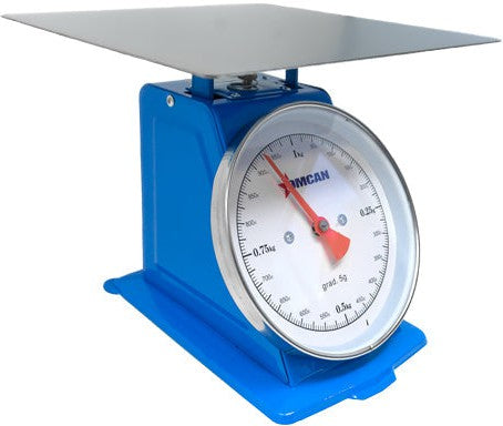 Omcan - 1 kg Dial Spring Scale with Stainless Steel Platform, Pack of 3 - 46752