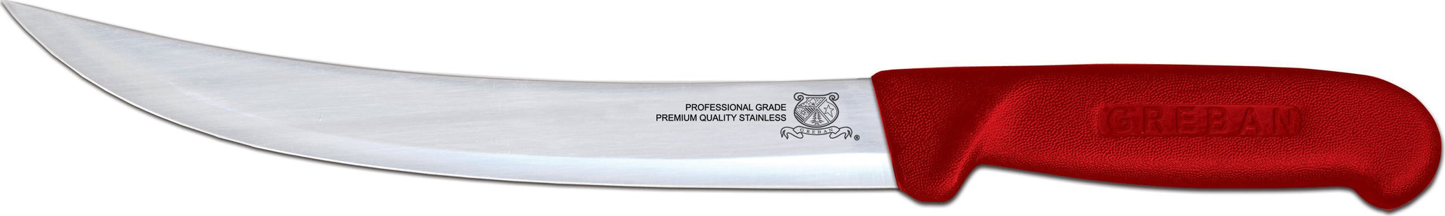 Omcan - 10” Breaking Knife with Red Polypropylene Handle, 10/cs - 12350