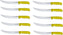 Omcan - 10” Breaking Knife with Yellow Polypropylene Handle, Pack of 10 - 12354