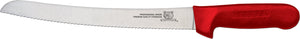 Omcan - 10” Curved Slicer Knife with Red Polypropylene Handle, 15/cs - 12830