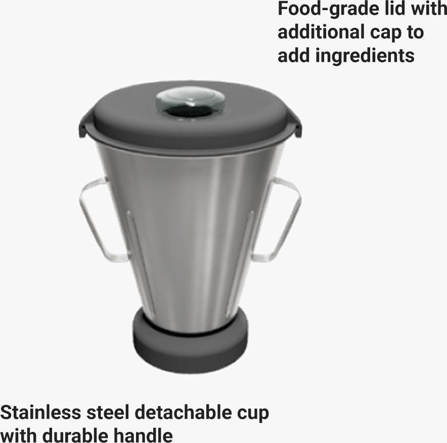 Omcan - 10 L Removable Cutting Unit 0.5HP Countertop Blender - BL-BR-0010