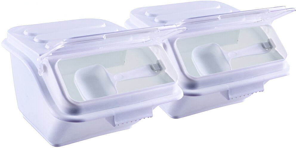 Omcan - 10 Liters (2.64 Gallon) Shelf Ingredient Bin with Scoop, 2 Pcs/Pack, Pack of 2 - 80987