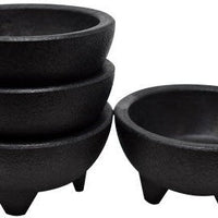 Omcan - 10 Oz, 4 Pc Molcajete Salsa Bowl, Pack of 10 - 80951