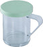 Omcan - 10 Oz Polycarbonate Dredge with Green Lid & 0.6 mm Hole, Pack of 30 - 81169