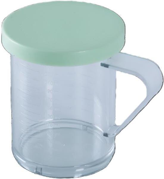 Omcan - 10 Oz Polycarbonate Dredge with Green Lid & 0.6 mm Hole, Pack of 40 - 81169