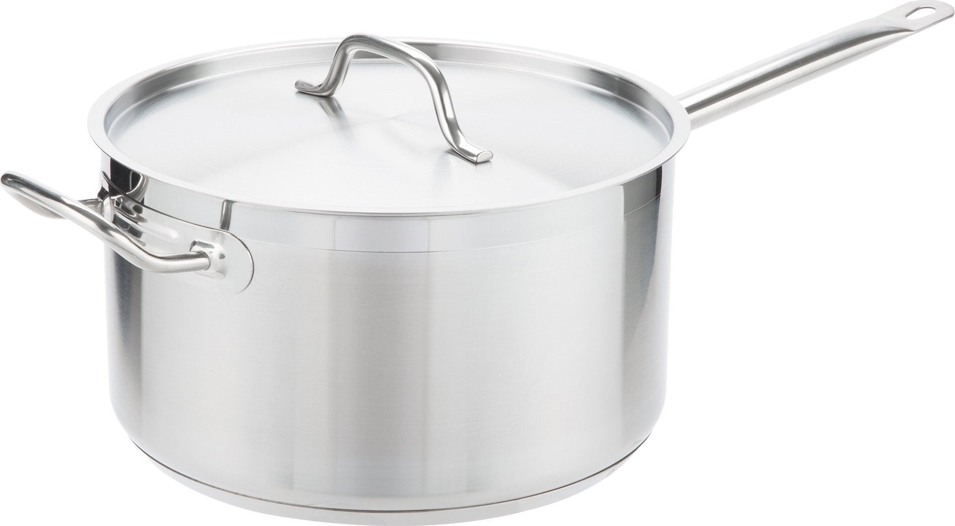 Omcan - 10 QT Stainless Steel Sauce Pan with Helper Handle & Cover, 2/cs - 80436