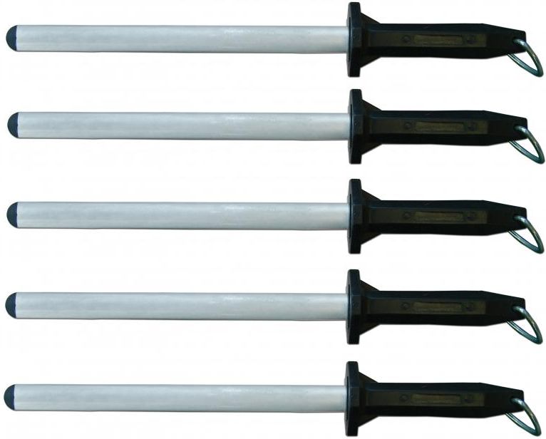 Omcan - 10" Round Sharpening Steel, Pack of 5 - 13889