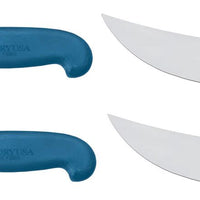 Omcan - 10” Victoria USA Steak Knife with Blue Super Fiber Handle, Pack of 4 - 23882