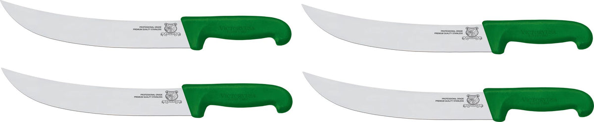 Omcan - 10” Victoria USA Steak Knife with Green Super Fiber Handle, Pack of 3 - 23883