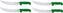 Omcan - 10” Victoria USA Steak Knife with Green Super Fiber Handle, Pack of 3 - 23883