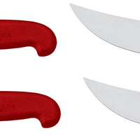 Omcan - 10” Victoria USA Steak Knife with Red Super Fiber Handle, Pack of 3 - 23884