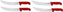 Omcan - 10” Victoria USA Steak Knife with Red Super Fiber Handle, Pack of 3 - 23884