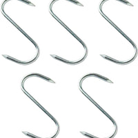 Omcan - 10" x 0.5” Stainless Steel “S” Hook, Pack of 5 - 10504
