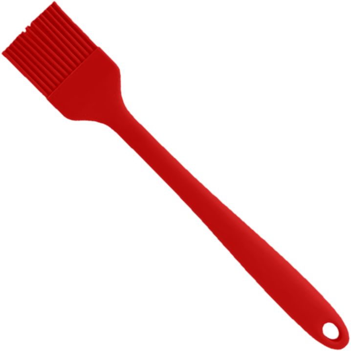 Omcan - 10” x 1.75” Red BPA Free Silicone Pastry Basting Brush, Pack of 30 - 81143