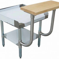 Omcan - 10″ x 24″ Wooden Adjustable Cutting Board for 24″ Long Equipment Stand - 47564