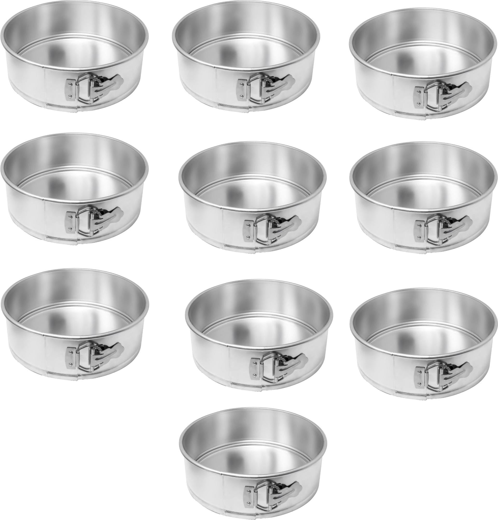 Omcan - 10" x 3" Aluminium Springform Cake Pan, Pack of 10 - 81107